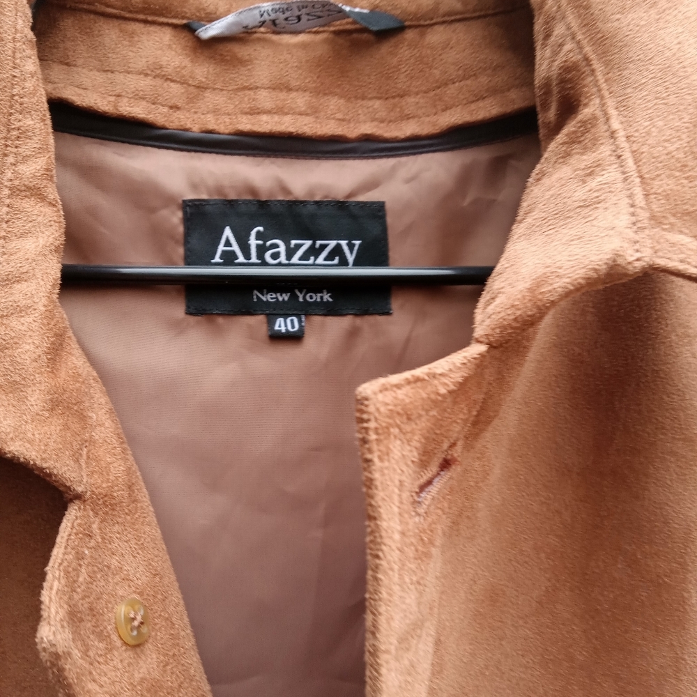 Faux suede trench
